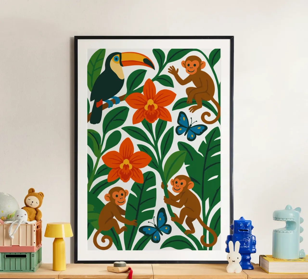 Three Monkeys poster van My Home Private Design