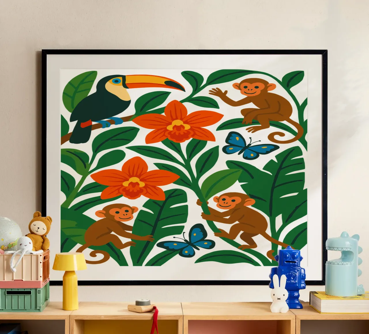 Three Monkeys poster van My Home Private Design