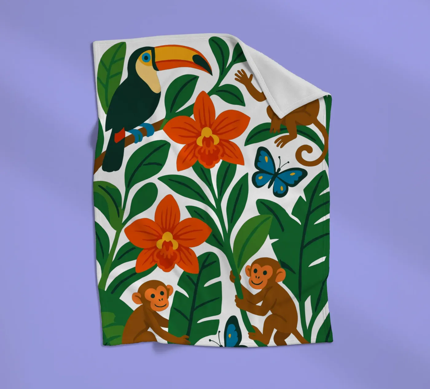 Three Monkeys Fleecedecke von My Home Private Design