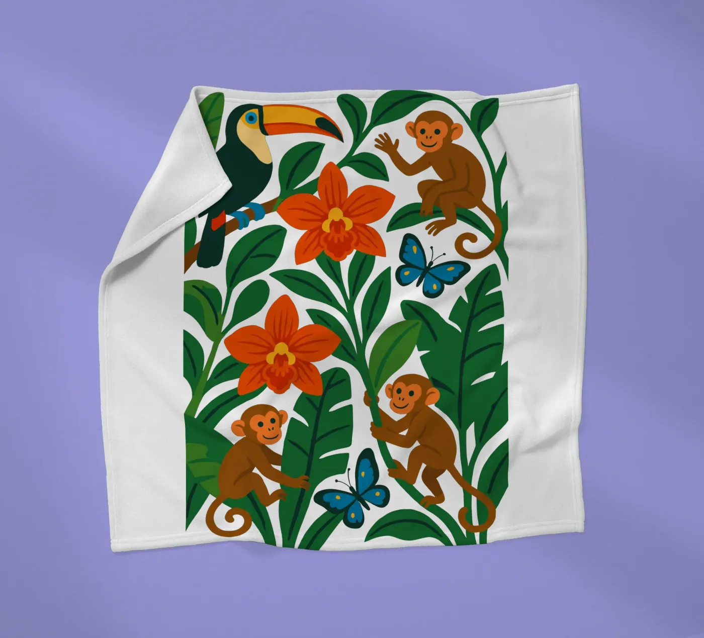 Three Monkeys fleecedeken van My Home Private Design