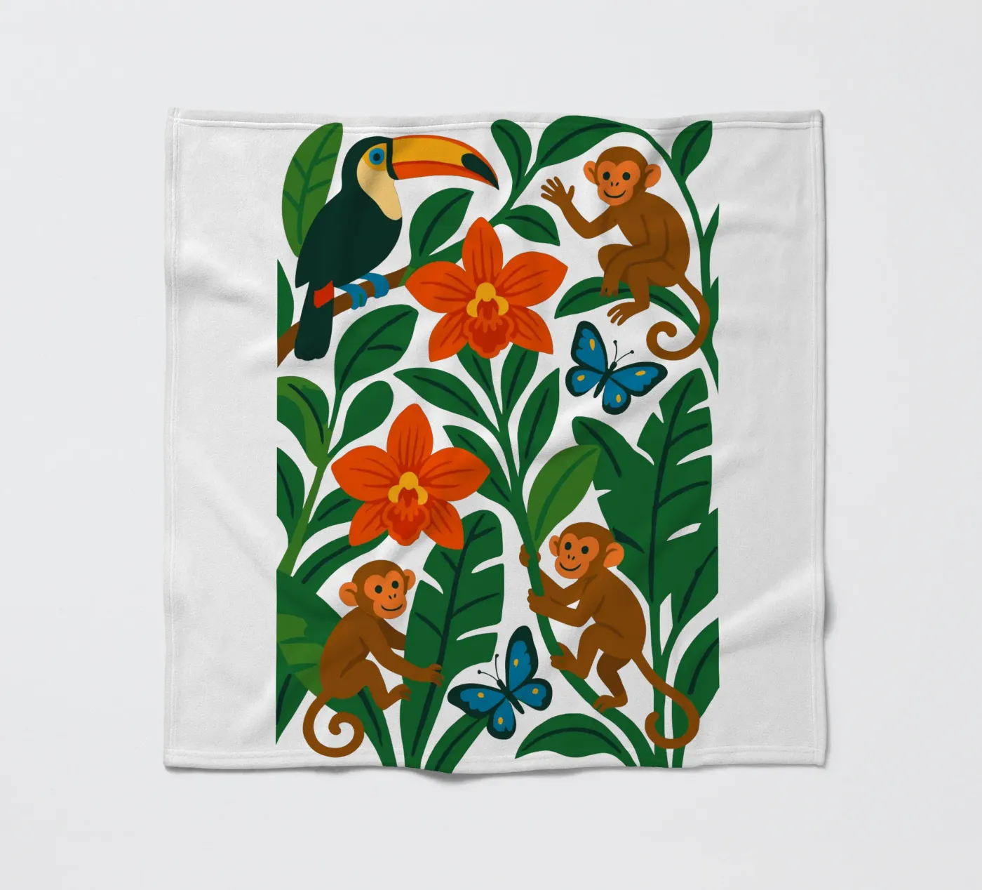 Three Monkeys Fleecedecke von My Home Private Design