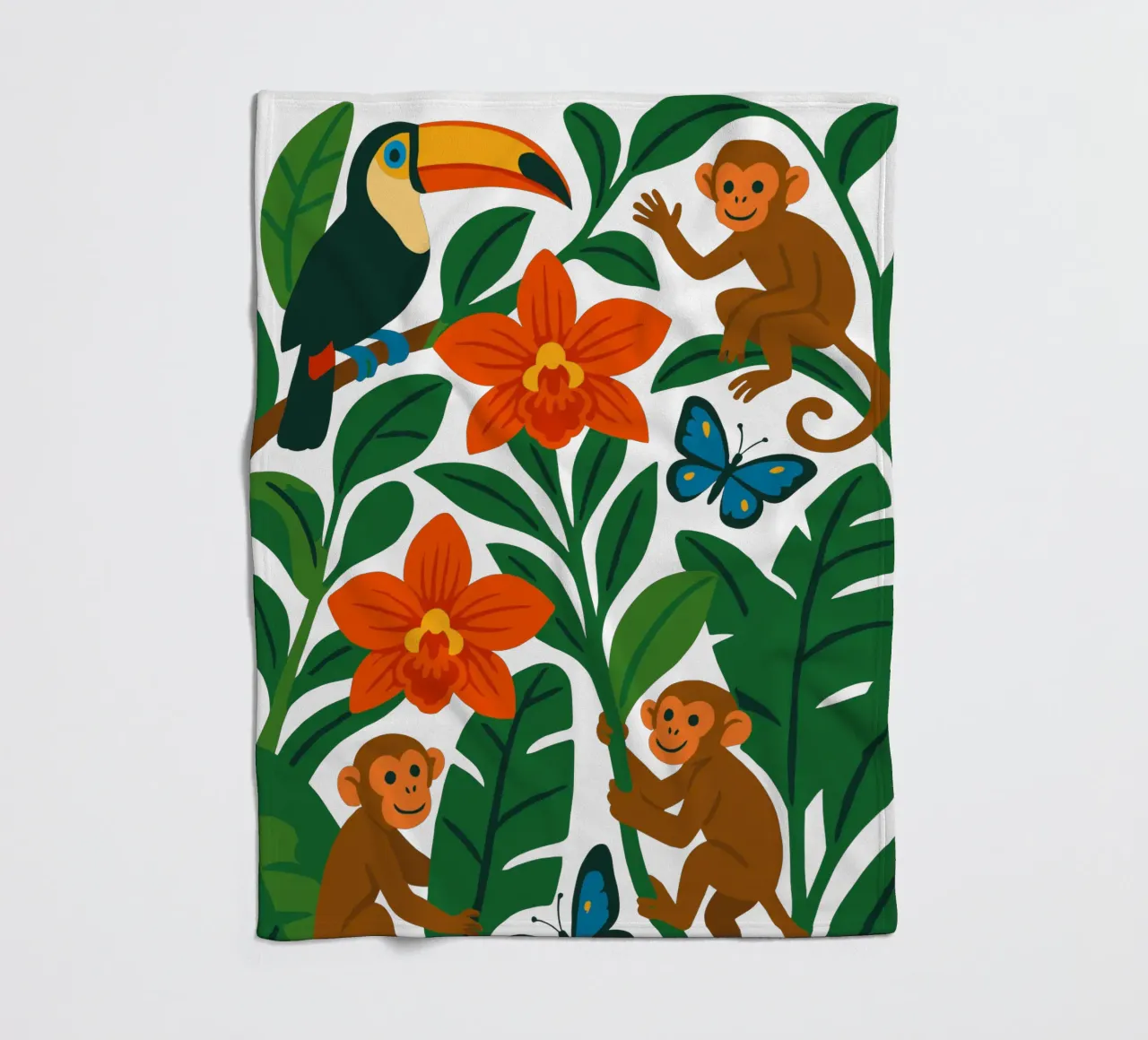 Three Monkeys Fleecedecke von My Home Private Design