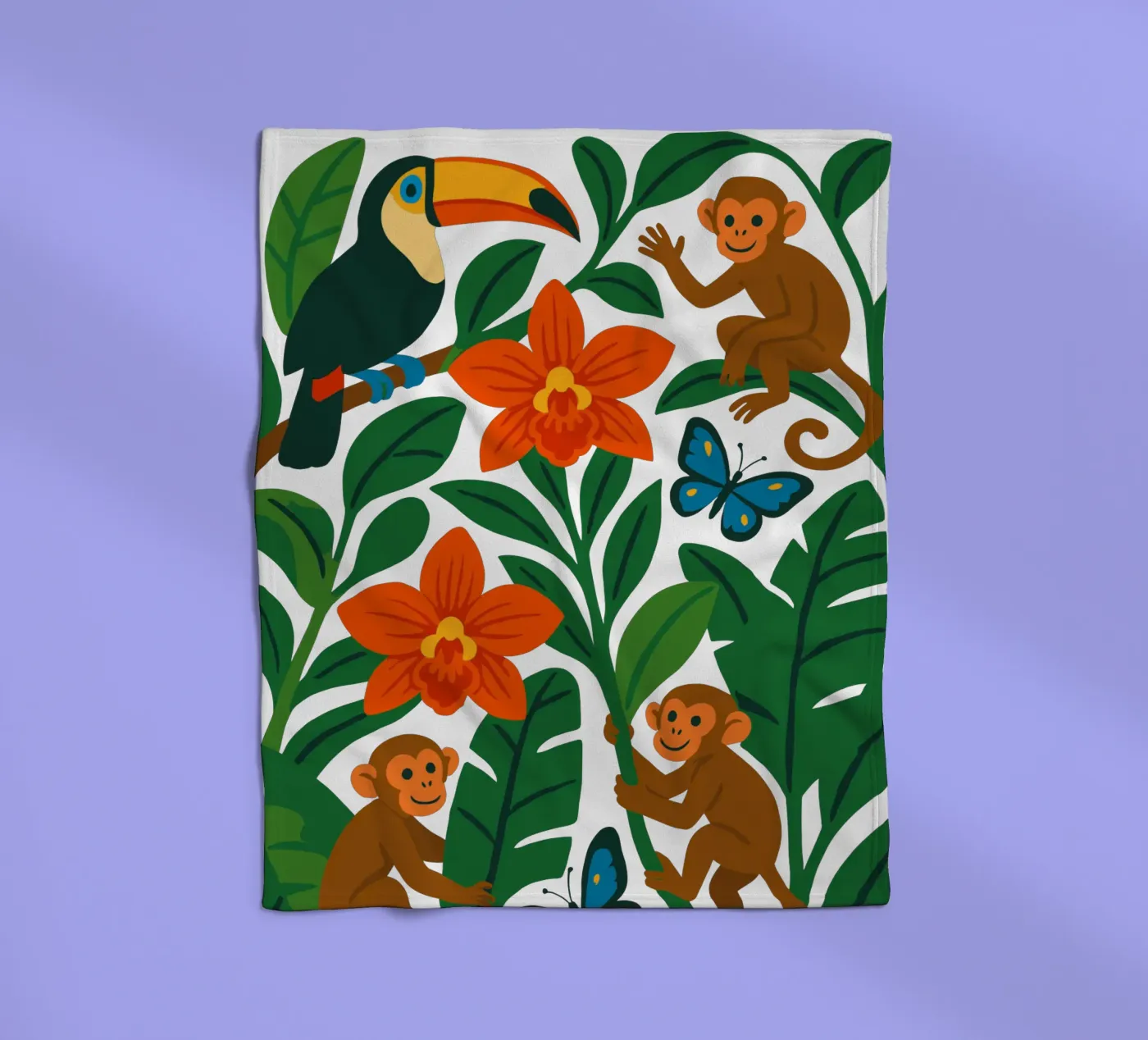 Three Monkeys Fleecedecke von My Home Private Design