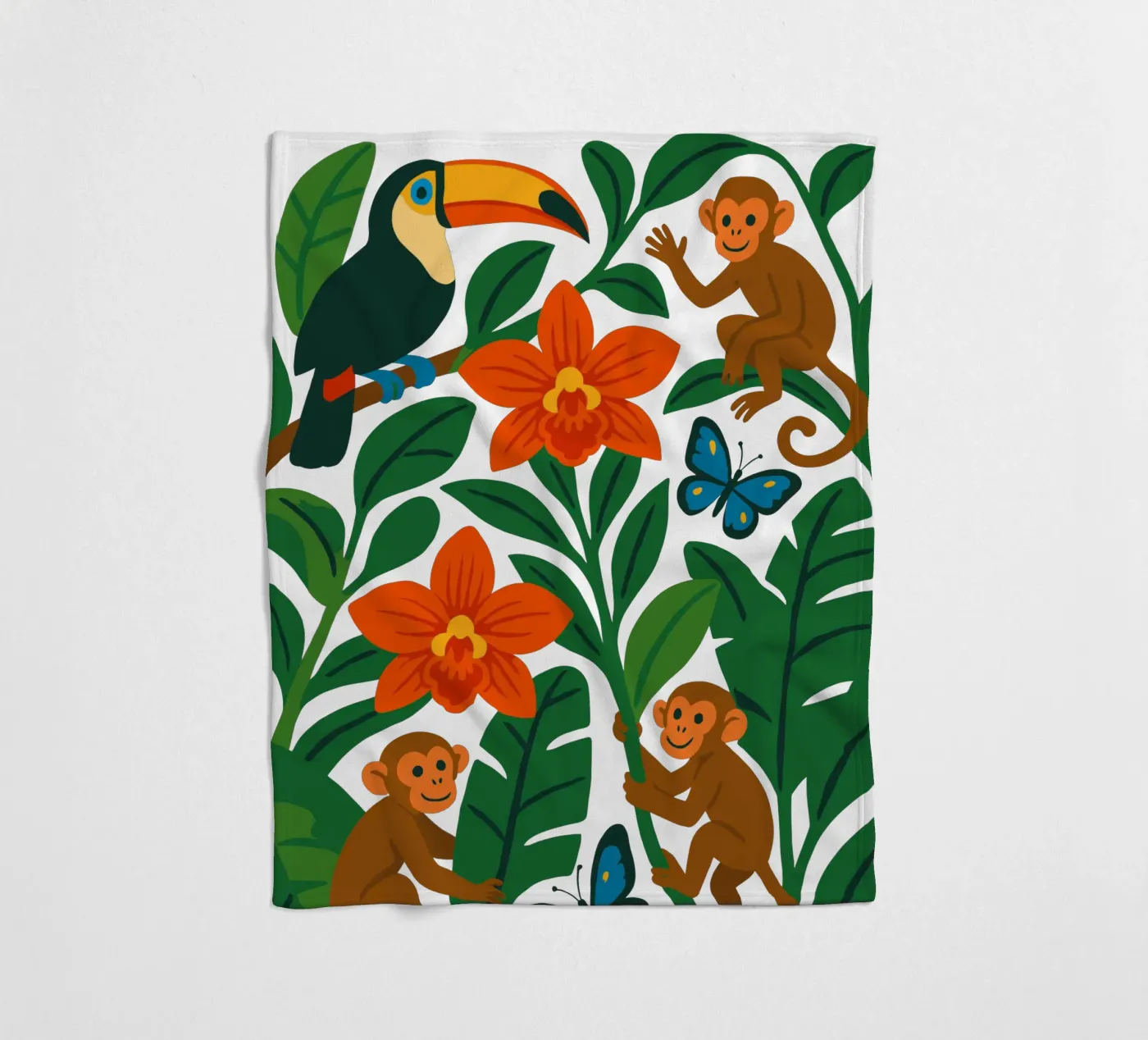 Three Monkeys Fleecedecke von My Home Private Design
