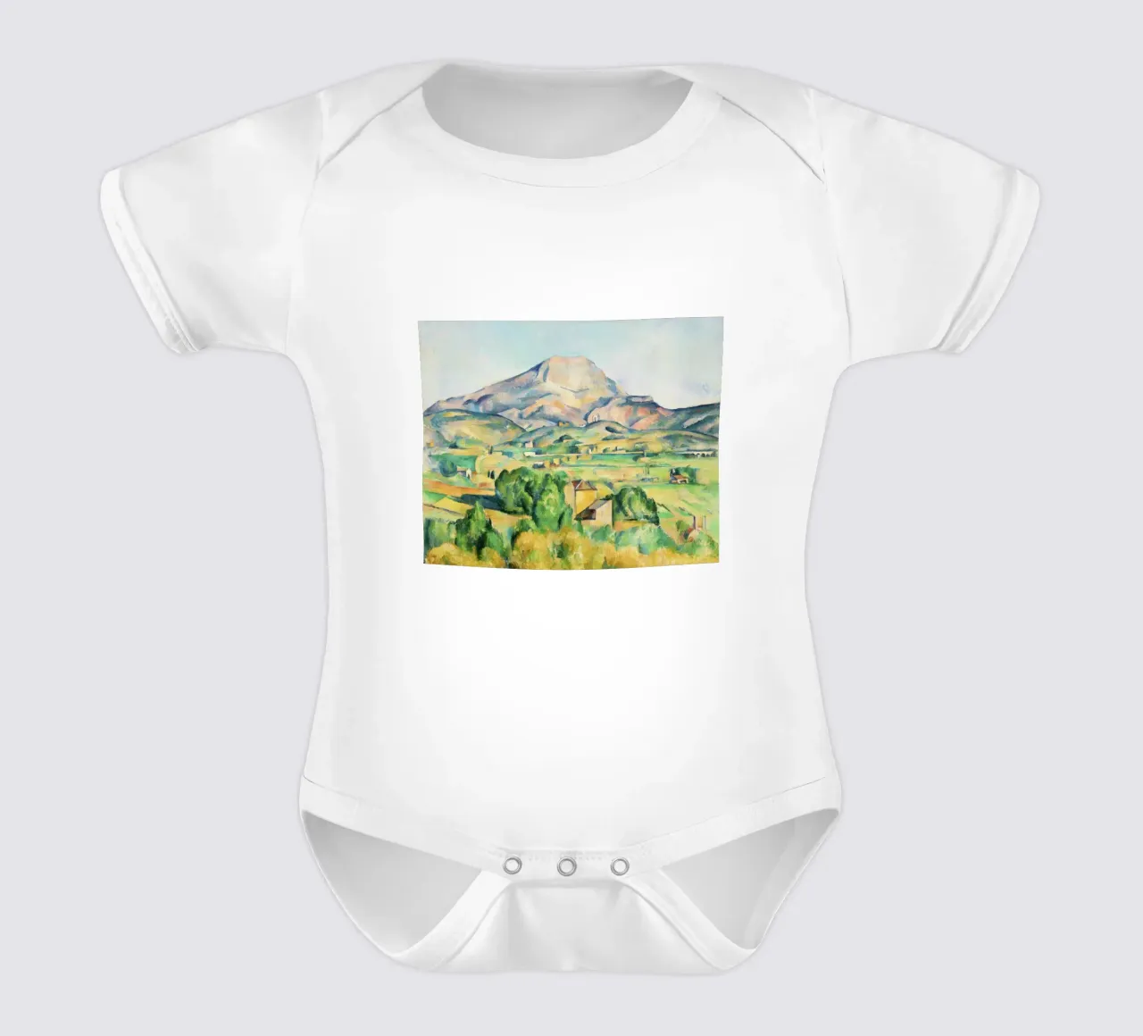 Mont Sainte-Victoire di Paul Cézanne - body neonato maniche corte da Venus Art