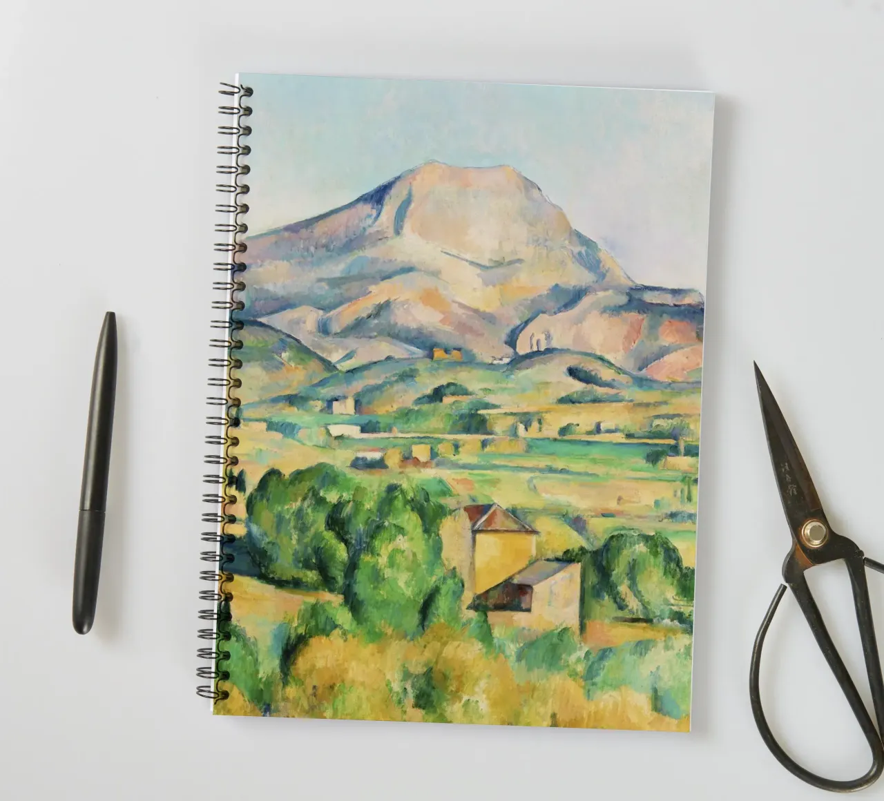 Mont Sainte-Victoire by Paul Cézanne - spiral notebook by Venus Art