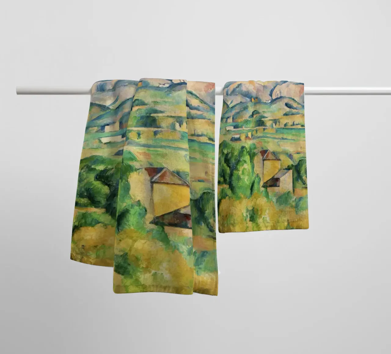 Mont Sainte-Victoire di Paul Cézanne - asciugamano da bagno da Venus Art