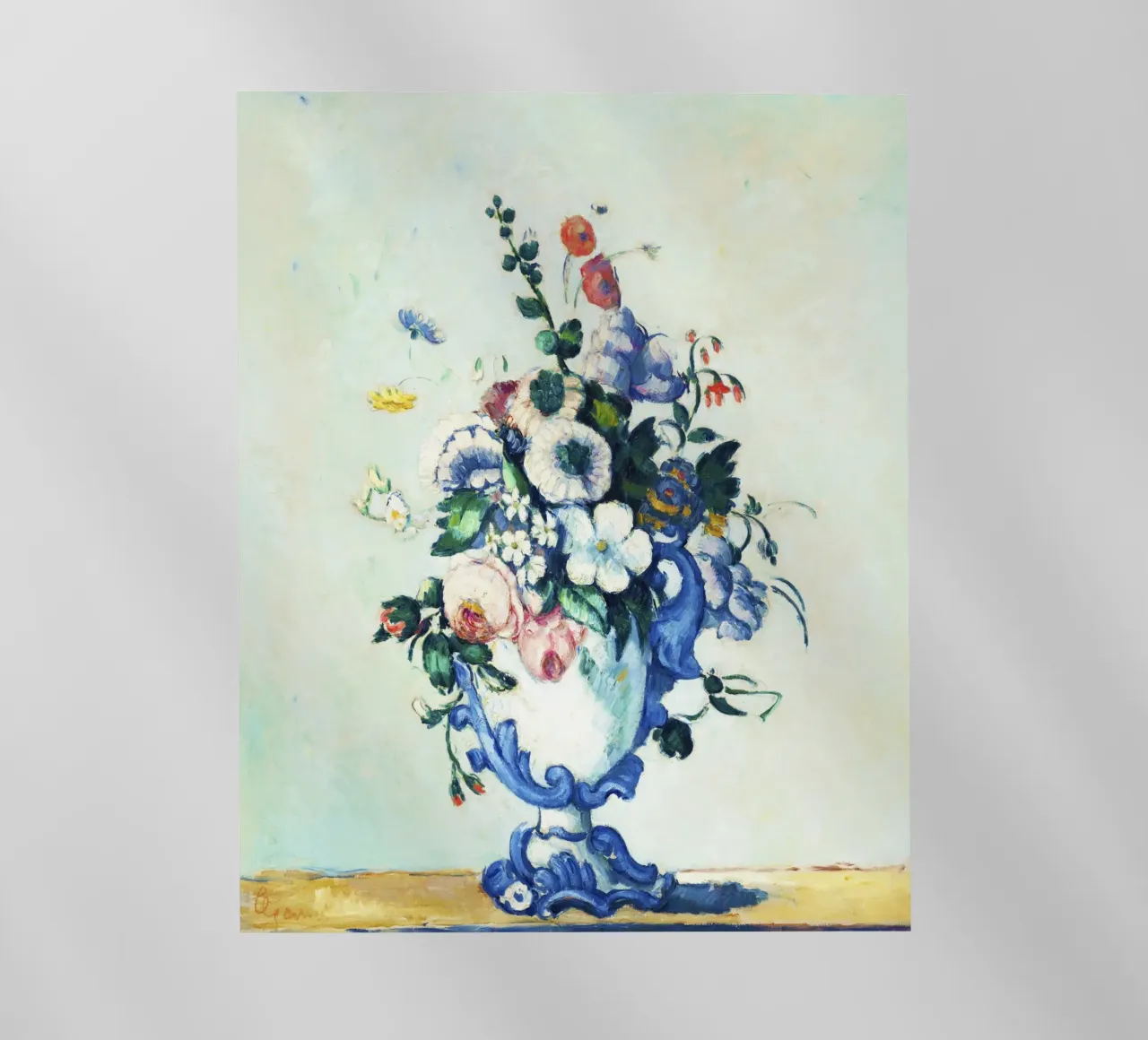 Vaso rococò (1876) di Paul Cézanne pellicola backlit da Venus Art