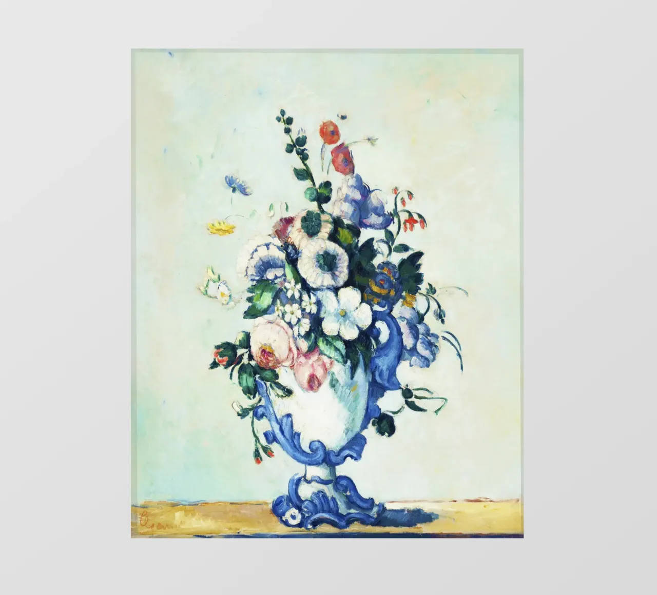 Vaso rococò (1876) di Paul Cézanne pellicola backlit da Venus Art