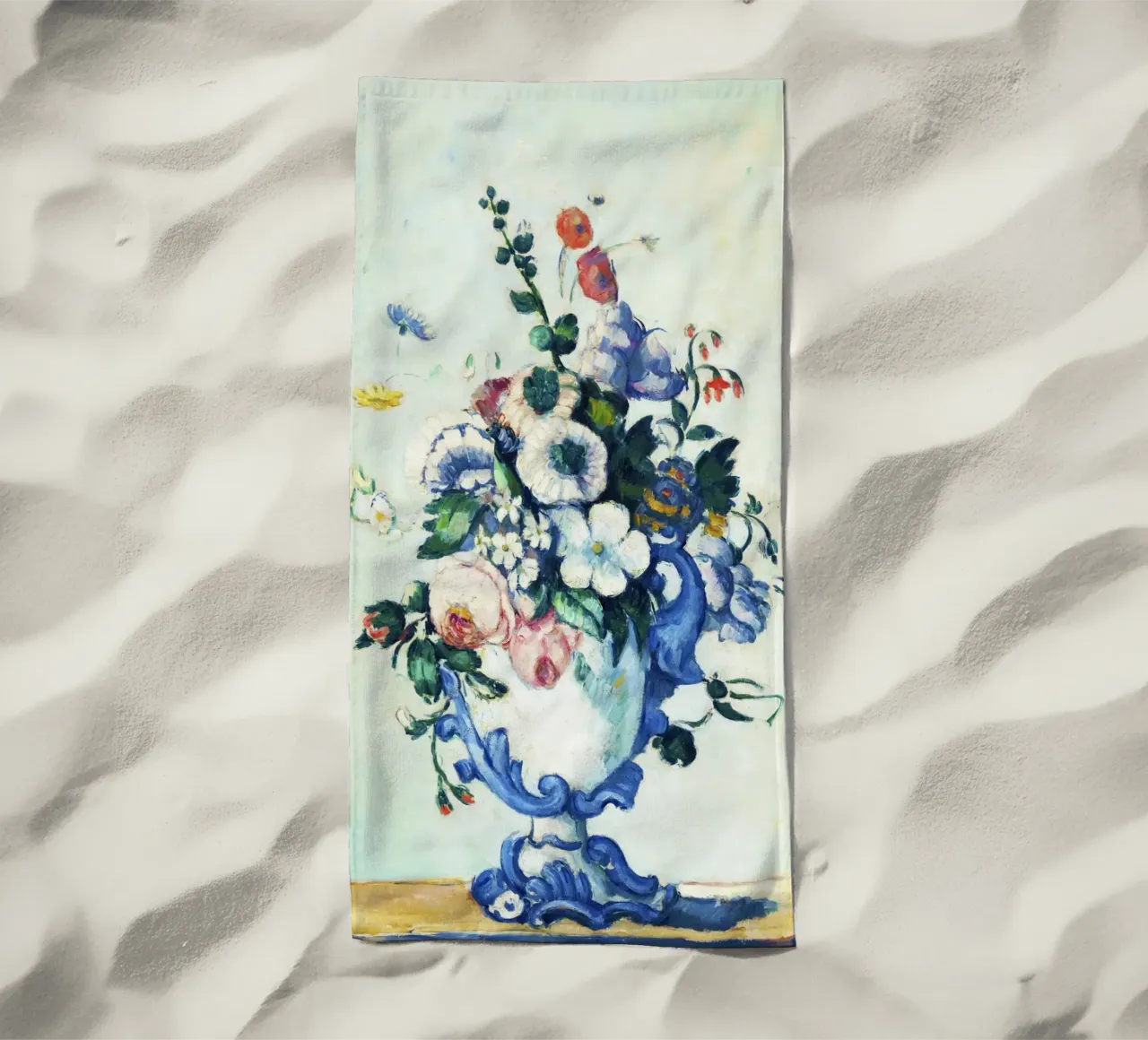 Vaso rococò (1876) di Paul Cézanne telo mare da Venus Art
