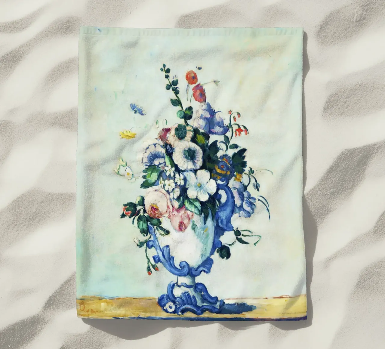 Vaso rococò (1876) di Paul Cézanne telo mare da Venus Art