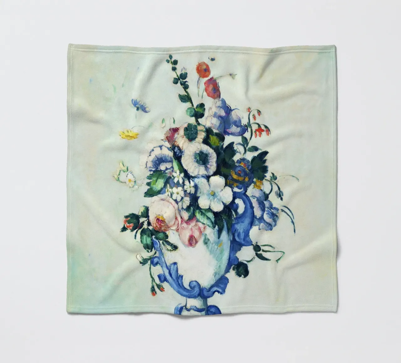 Rococo Vase (1876) by Paul Cézanne fleece blanket by Venus Art
