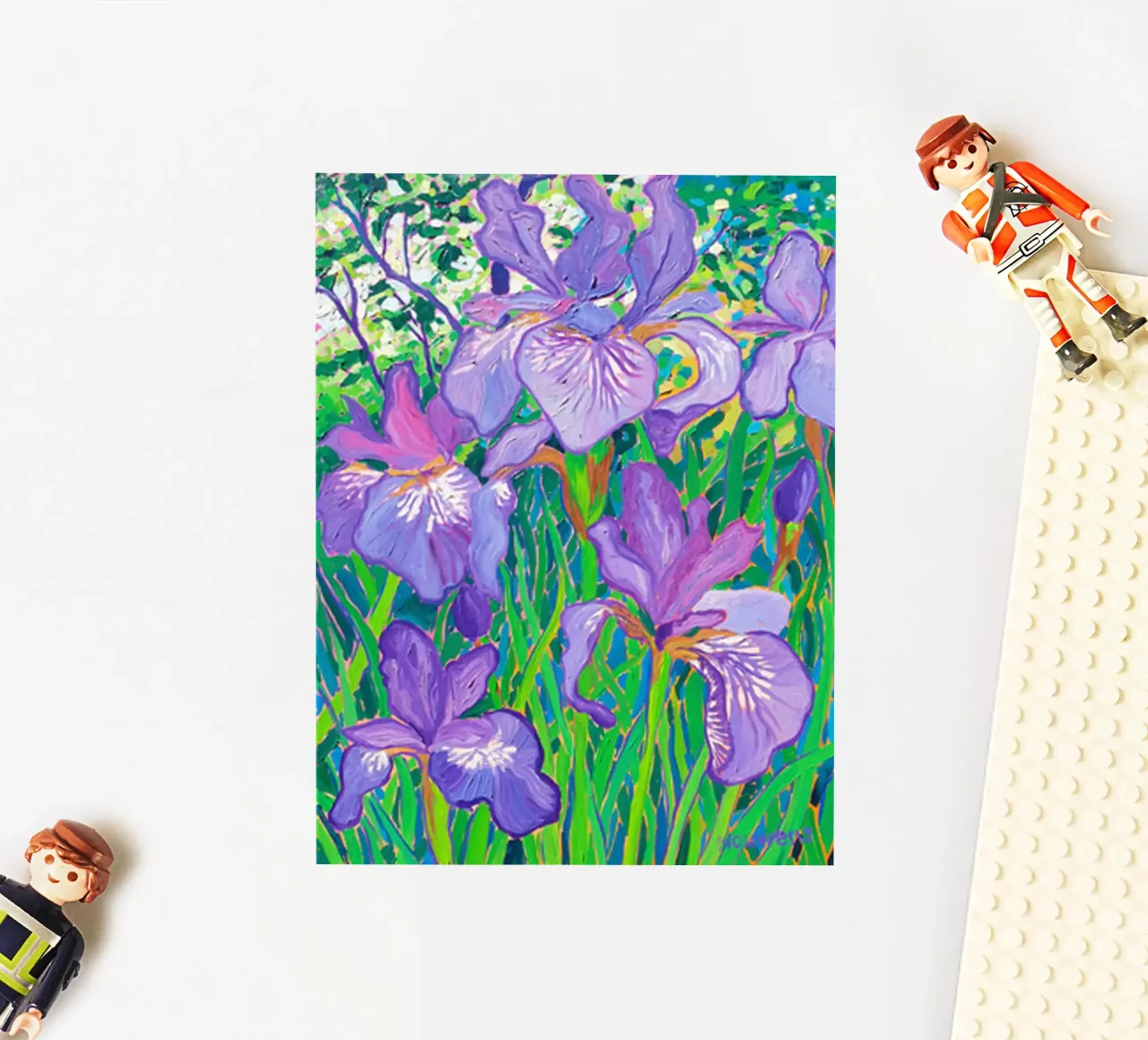 Iris dansant dans la lumière du printemps autocollant de ValerieArt