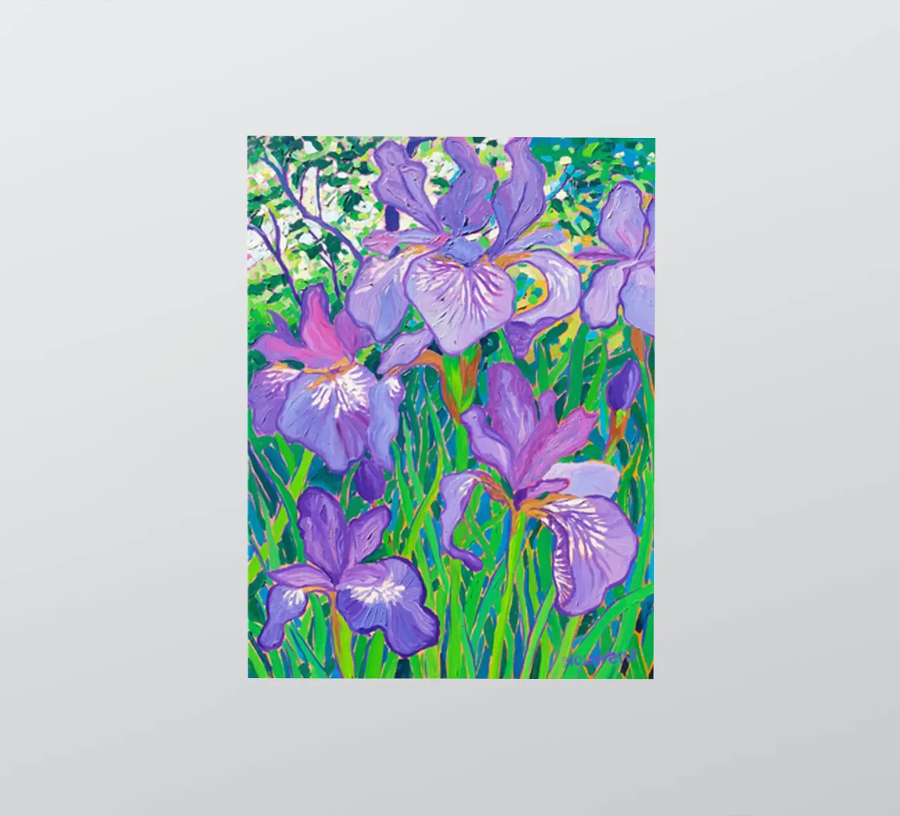 Iris dansant dans la lumière du printemps autocollant de ValerieArt