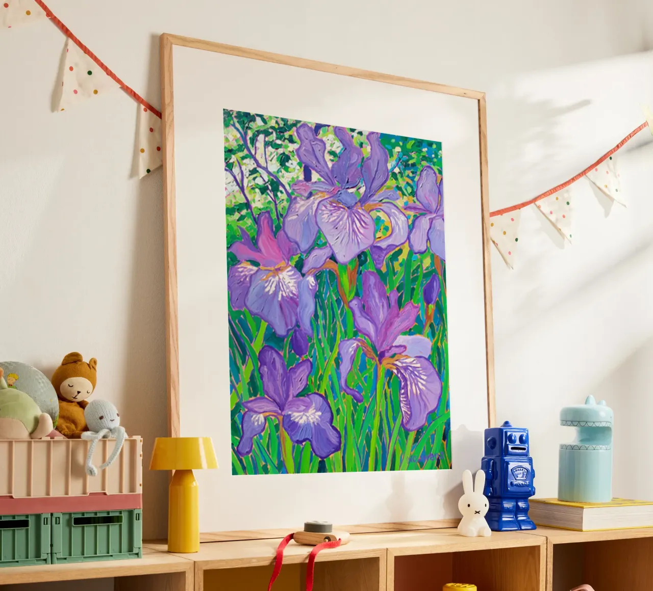 Iris dansant dans la lumière du printemps hahnemühle de ValerieArt