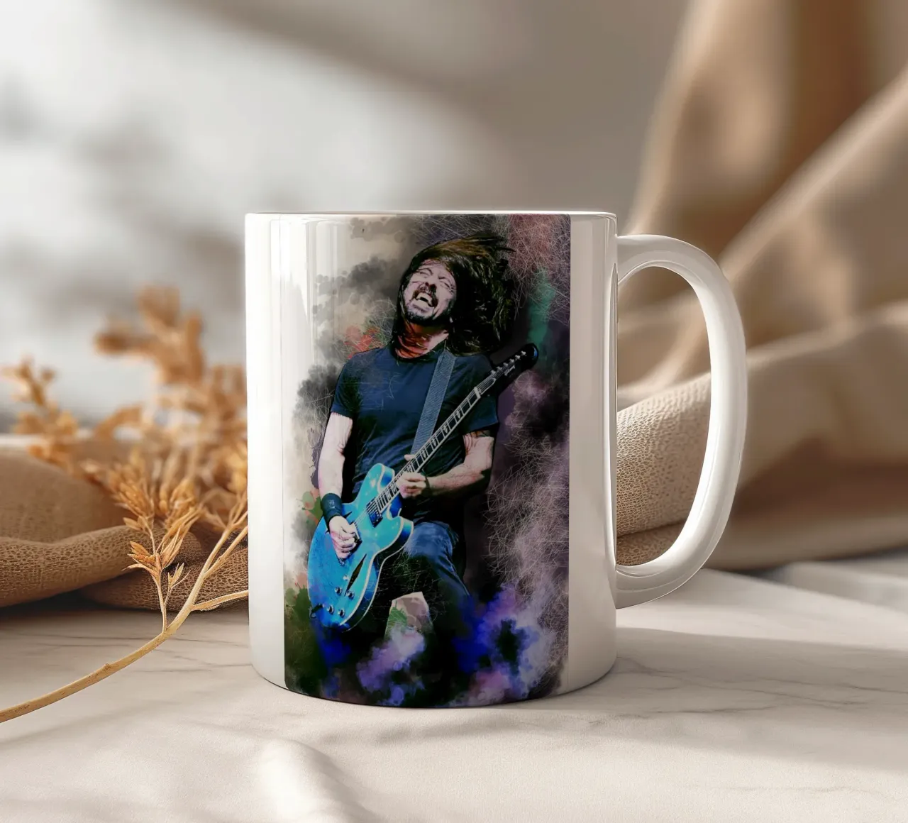 Dave Grohl art tazza in ceramica da Lembayung art