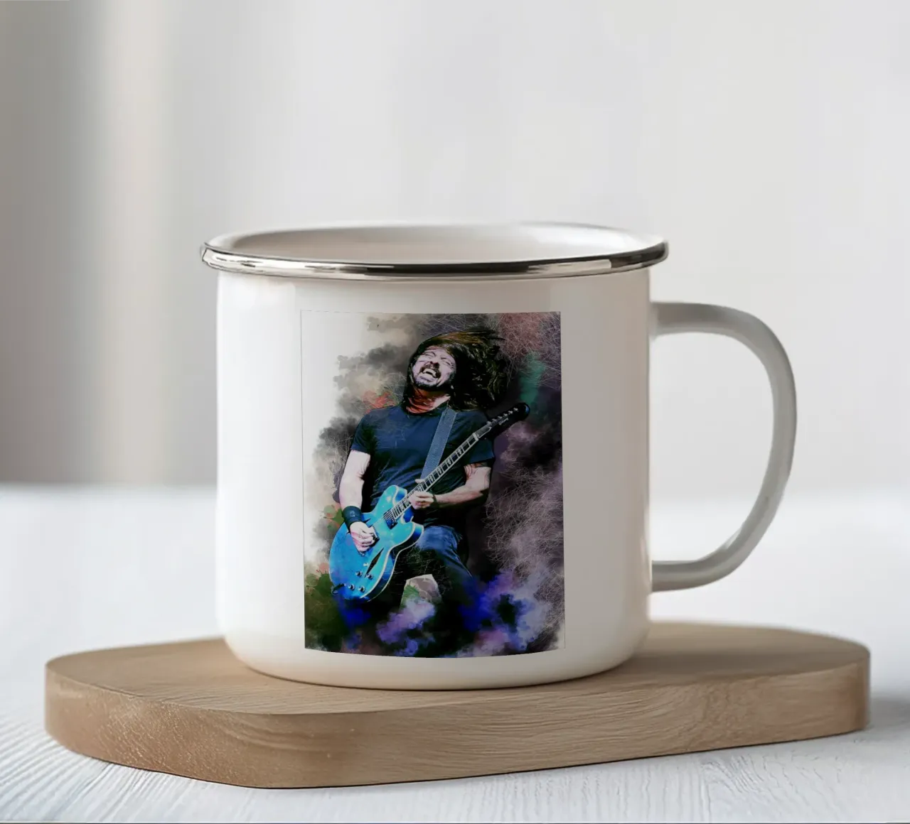 Dave Grohl art tazza in smalto da Lembayung art