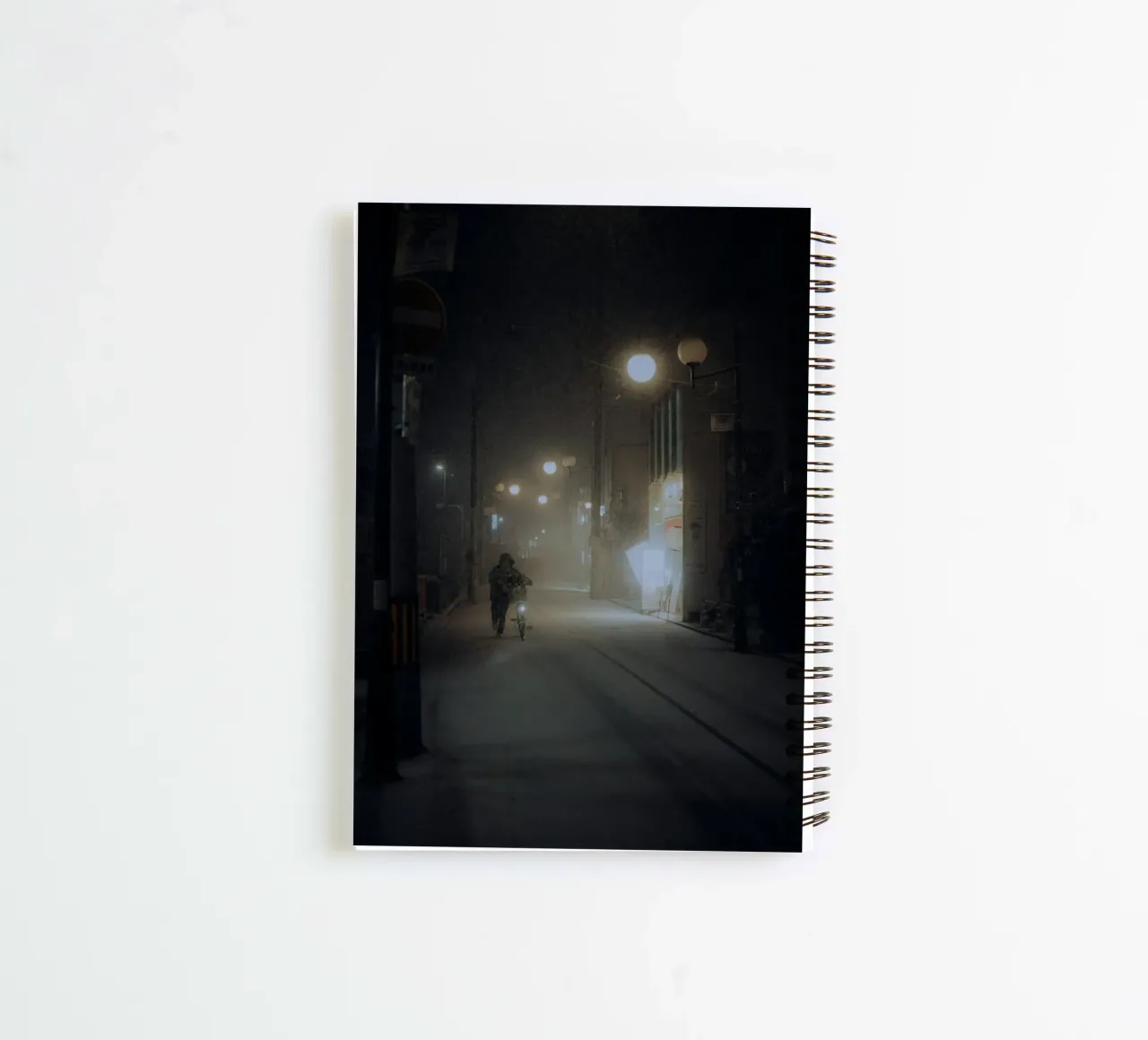 night street spiral notebook by Earthly Visions