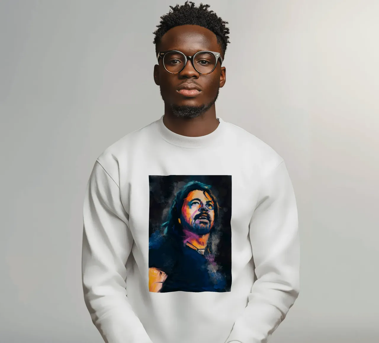 Dave Grohl abstract colorful pop art felpa da Lembayung art