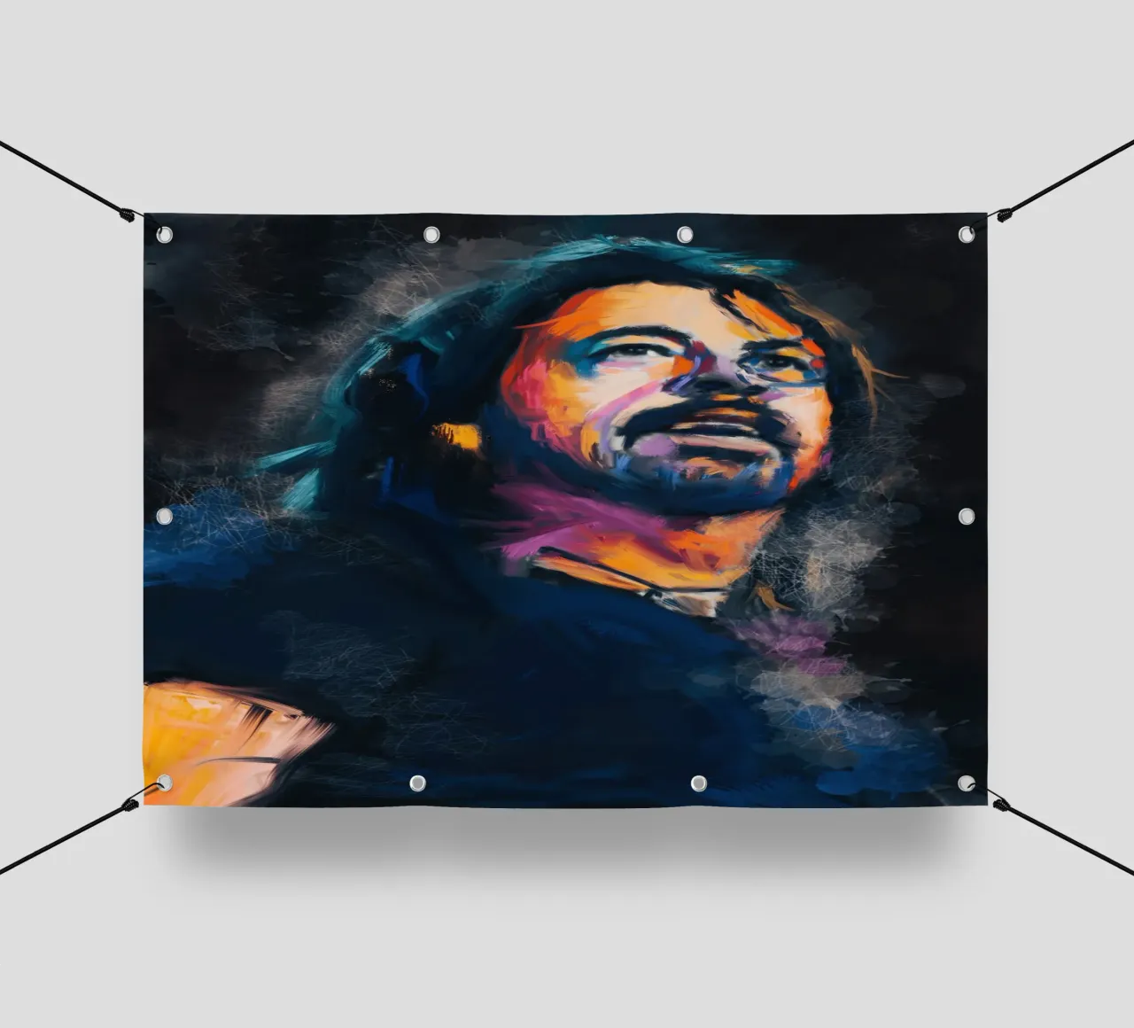 Dave Grohl abstract colorful pop art telo in pvc da Lembayung art