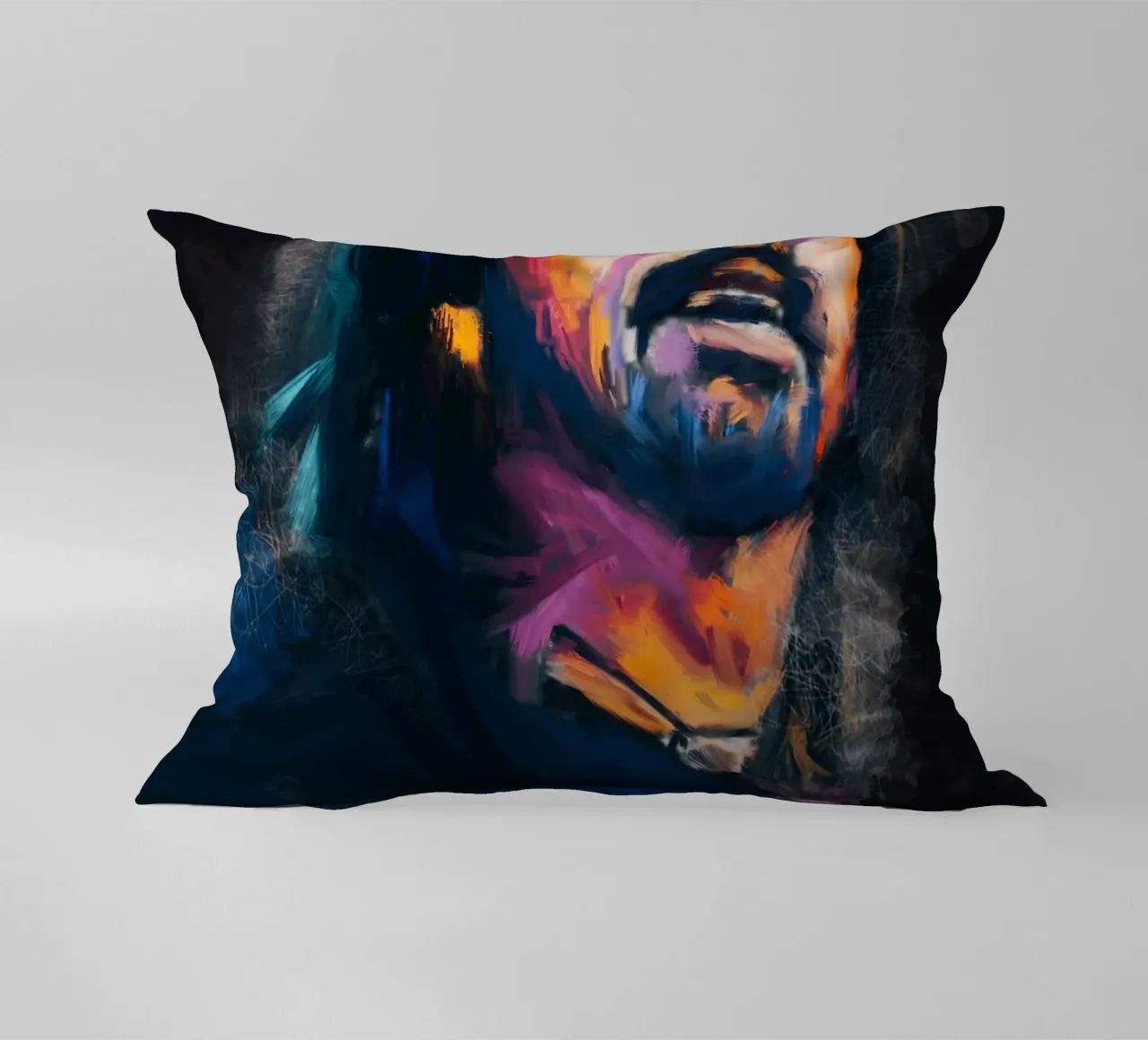 Dave Grohl abstract colorful pop art cuscino da Lembayung art