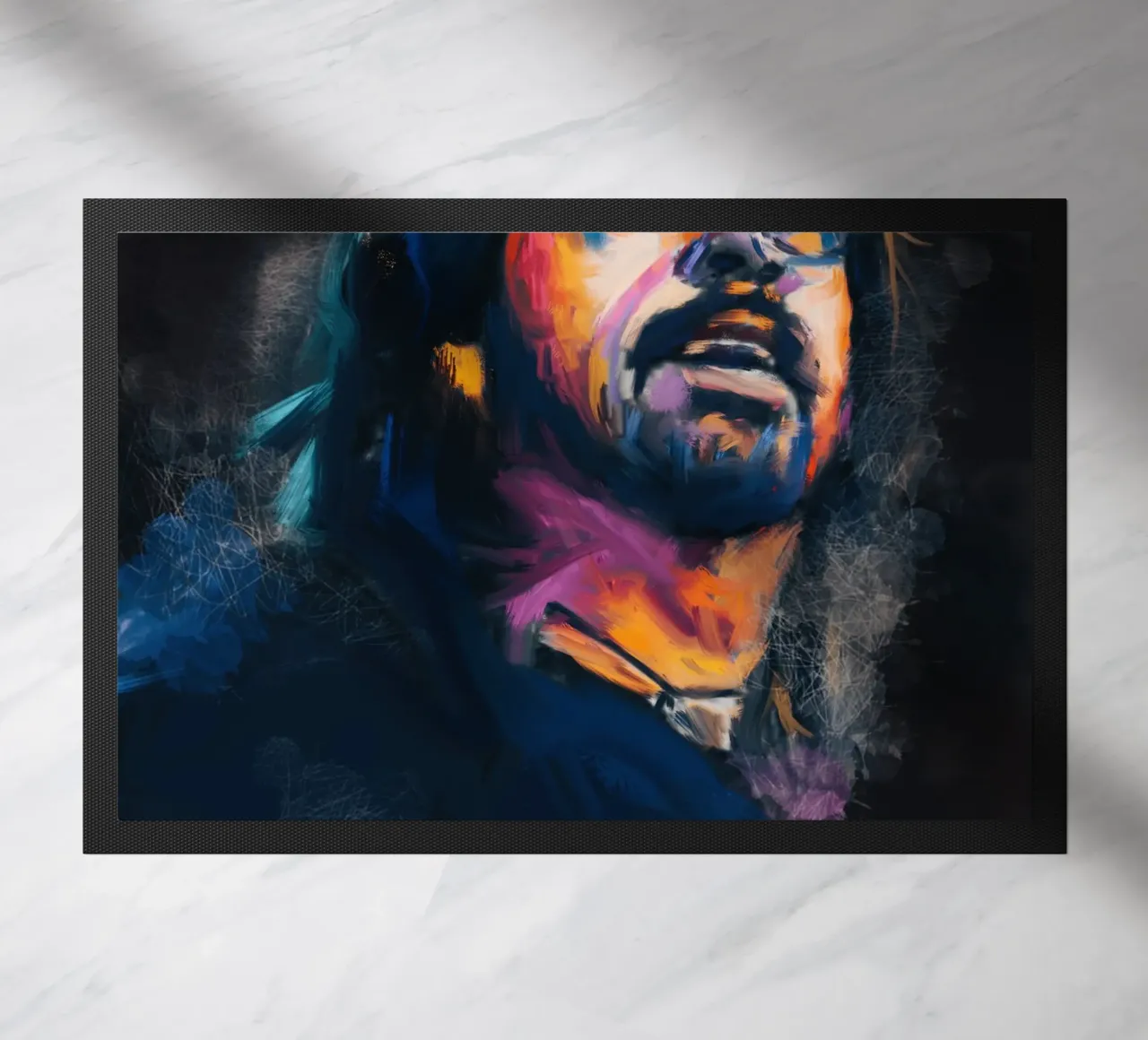 Dave Grohl abstract colorful pop art zerbino da Lembayung art