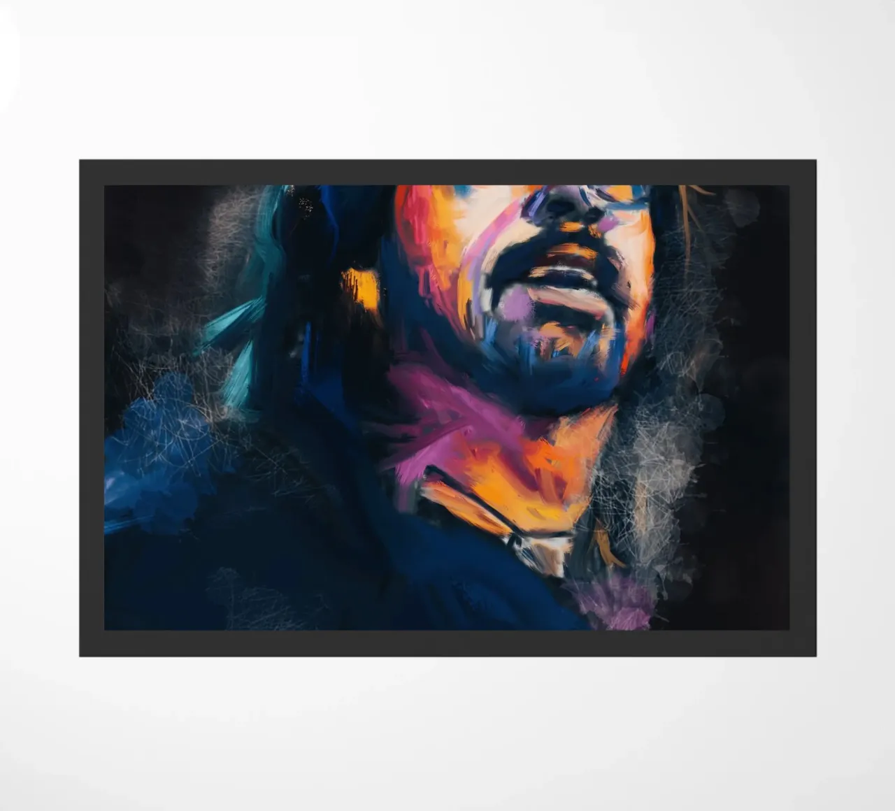 Dave Grohl abstract colorful pop art zerbino da Lembayung art
