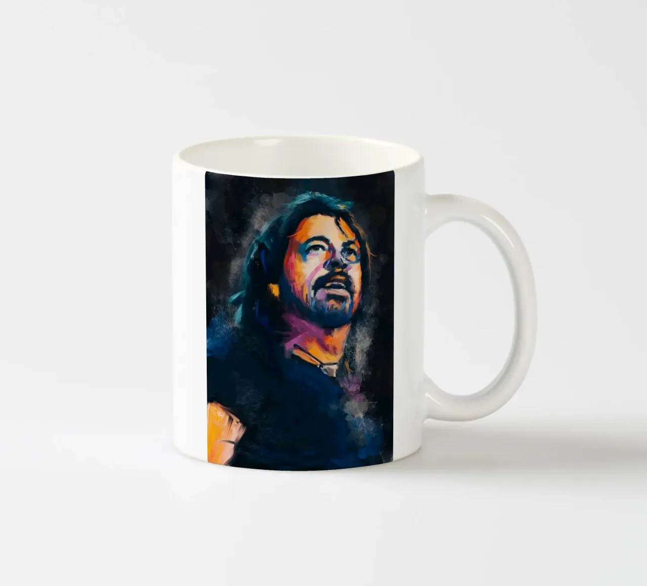 Dave Grohl abstract colorful pop art tazza in ceramica da Lembayung art