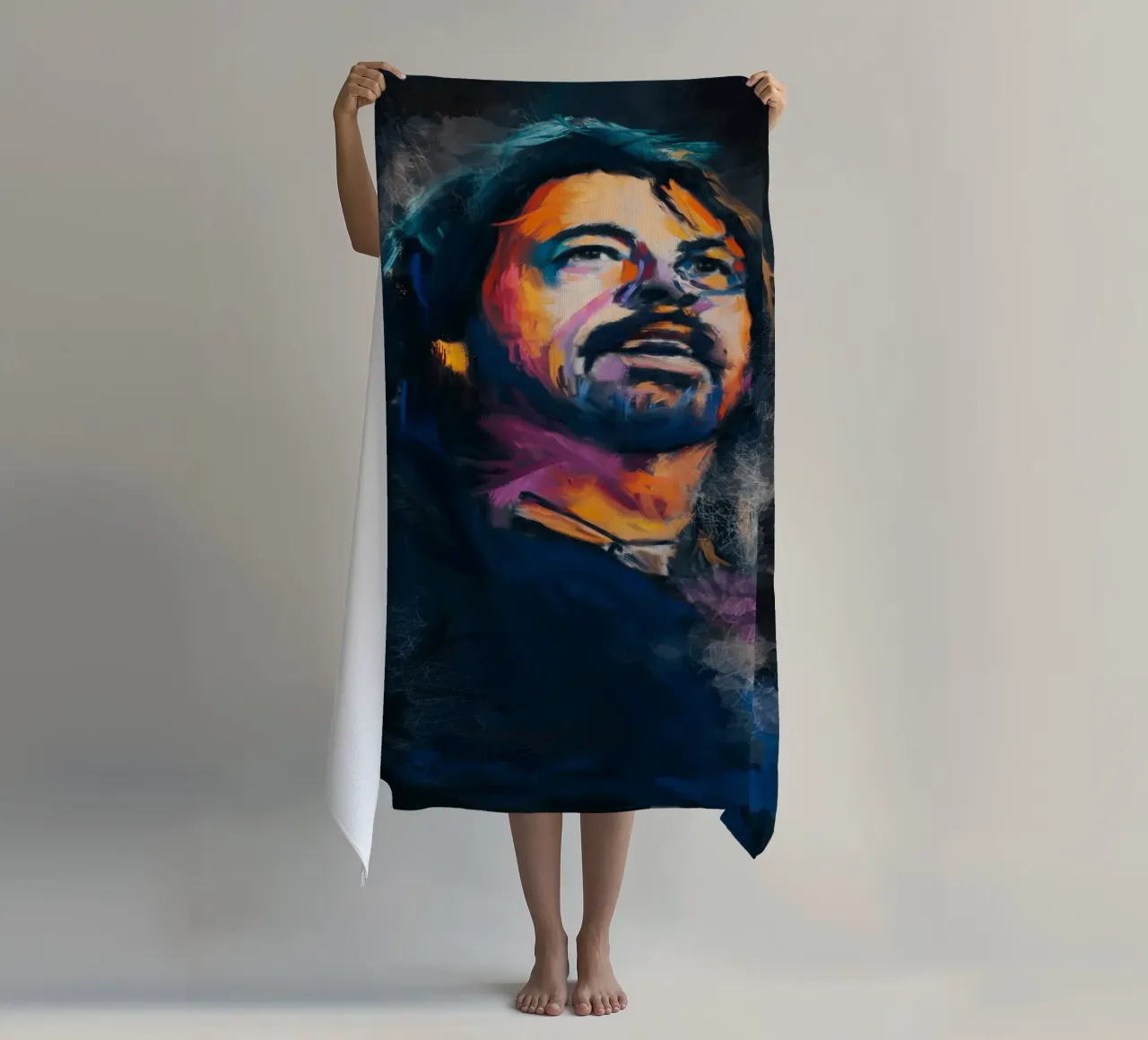 Dave Grohl abstract colorful pop art telo mare da Lembayung art