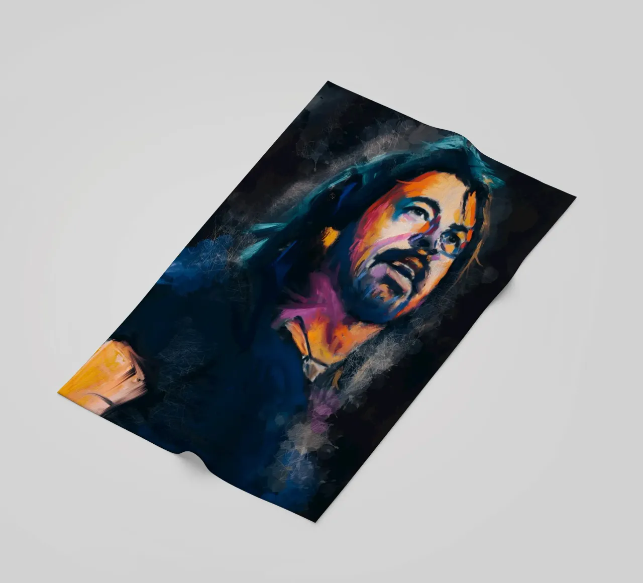 Dave Grohl abstract colorful pop art telo mare da Lembayung art