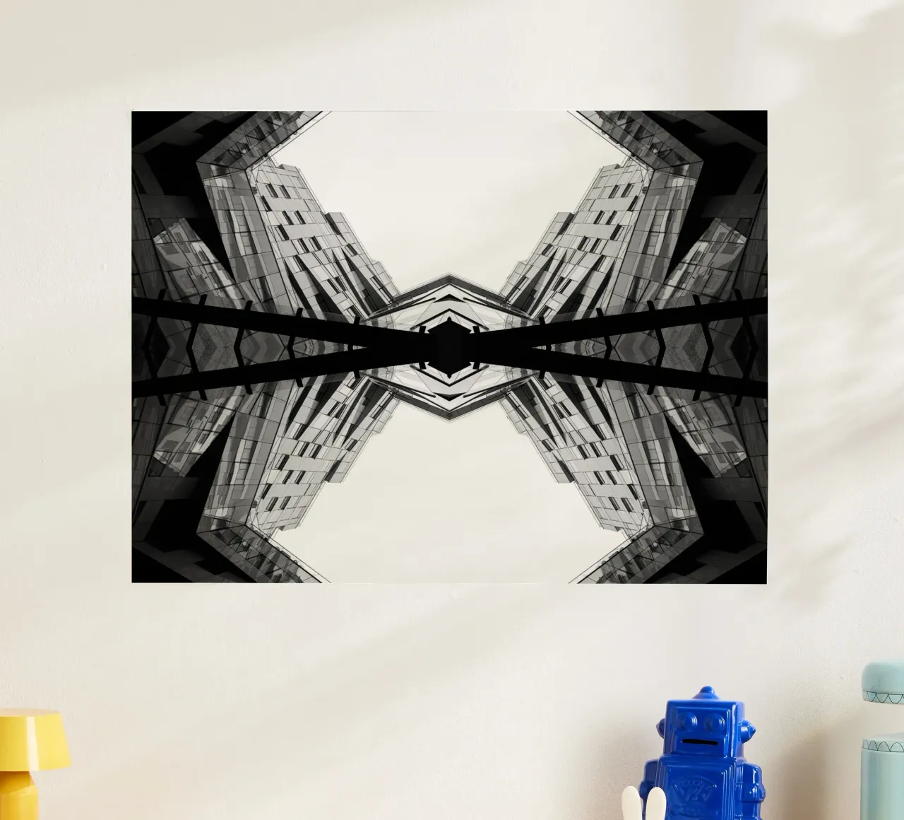 architettura di simmetria poster con telaio in plastica da Earthly Visions