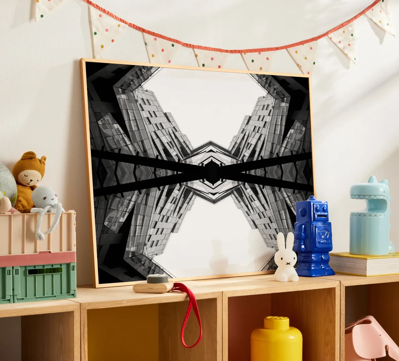 architettura di simmetria poster con telaio in plastica da Earthly Visions