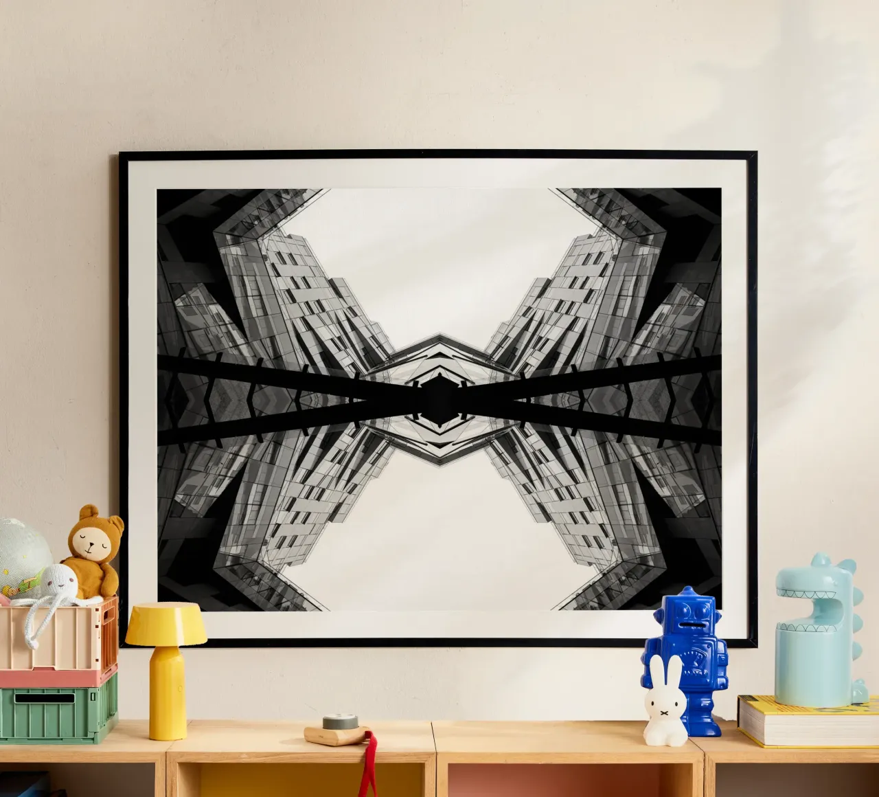 architettura di simmetria poster con telaio in plastica da Earthly Visions