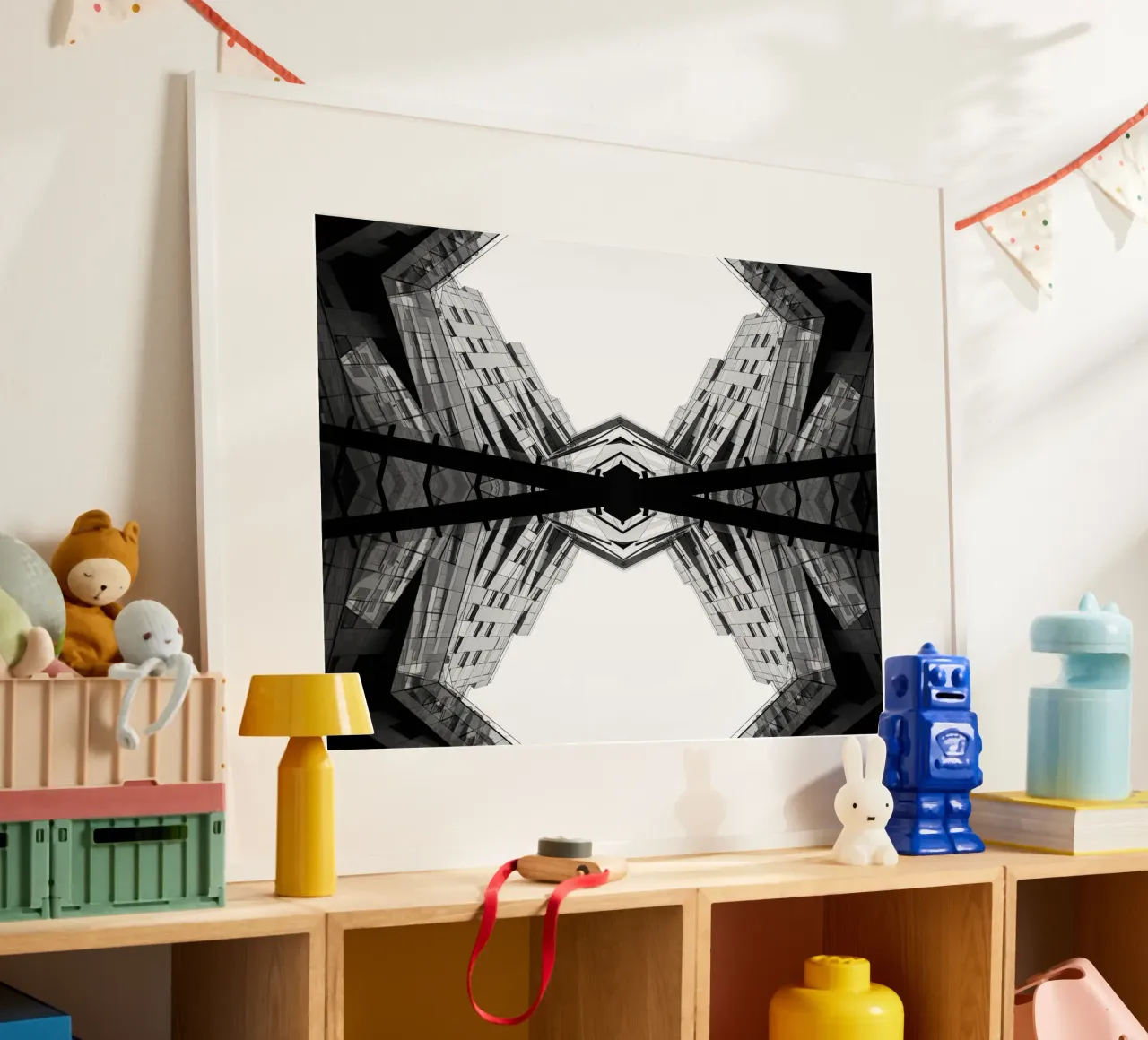 architettura di simmetria poster con telaio in plastica da Earthly Visions