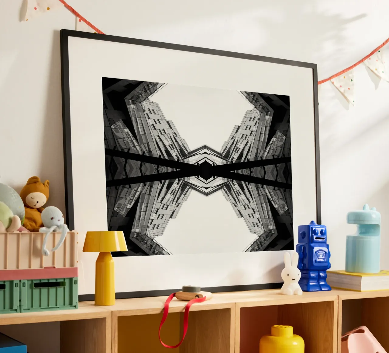 architettura di simmetria poster con telaio in plastica da Earthly Visions