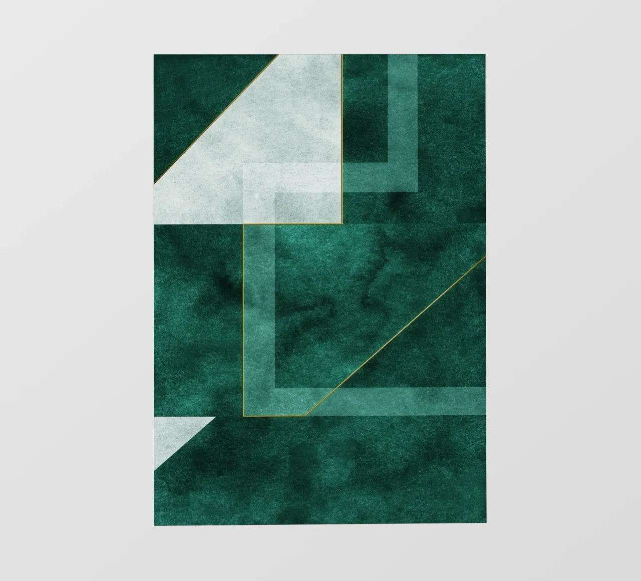abstract geometric green art pellicola backlit da vintageshop