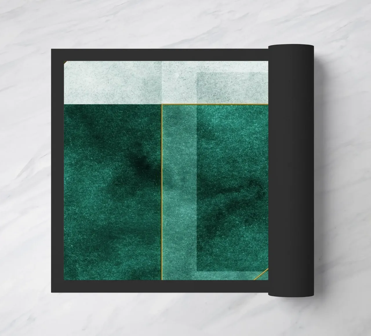 abstract geometric green art zerbino da vintageshop