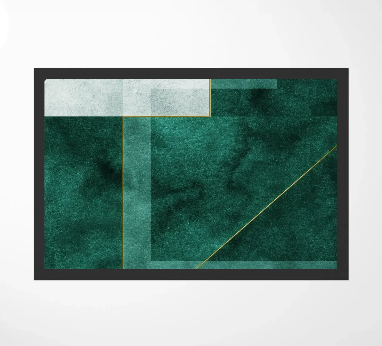 abstract geometric green art zerbino da vintageshop