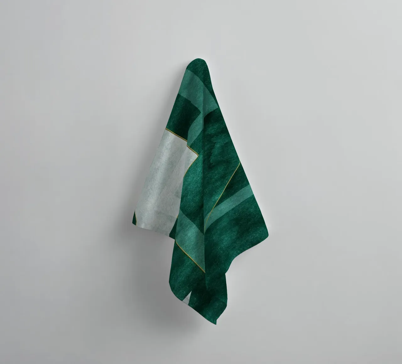 abstract geometric green art asciugamano da bagno da vintageshop