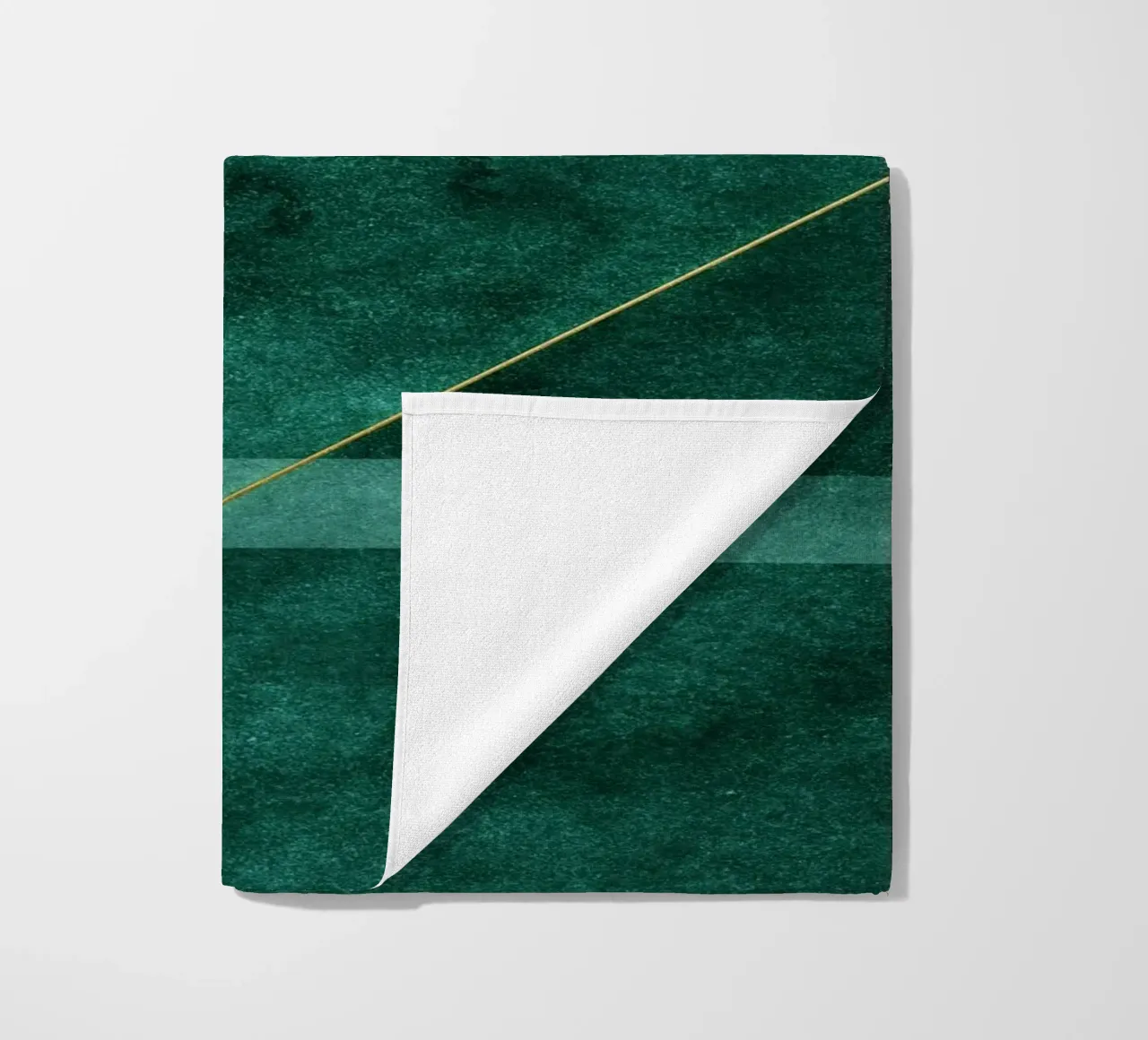 abstract geometric green art telo mare da vintageshop