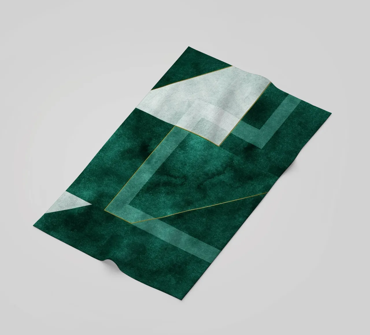 abstract geometric green art telo mare da vintageshop