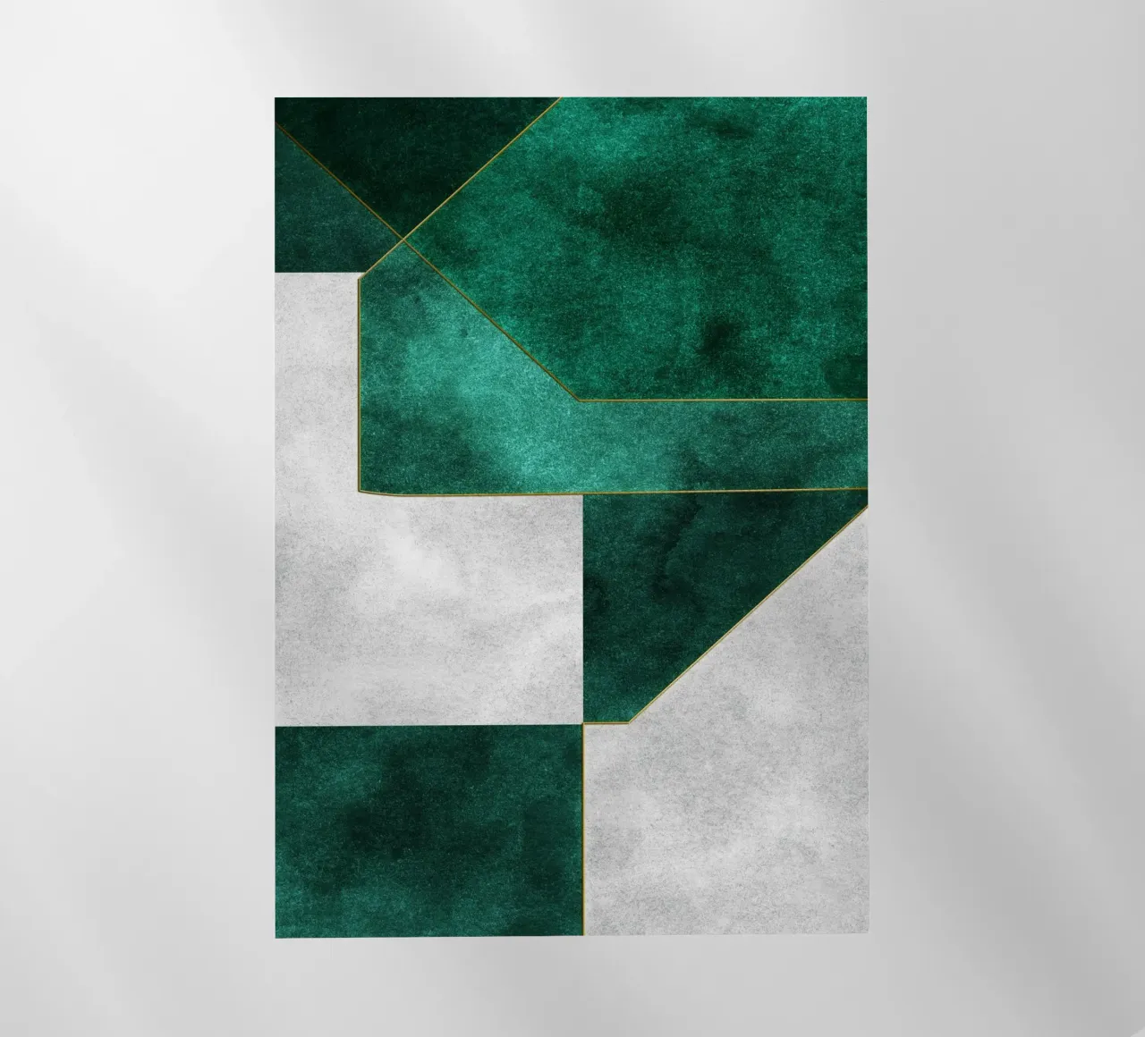 abstract geometric green art 1 pellicola backlit da vintageshop