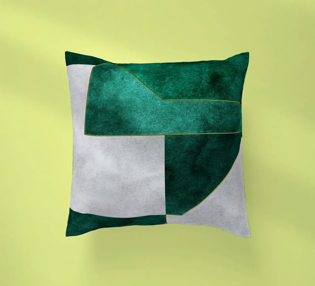 abstract geometric green art 1 cuscino da vintageshop
