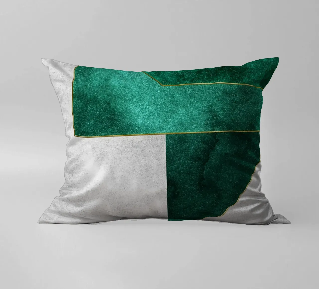 abstract geometric green art 1 cuscino da vintageshop