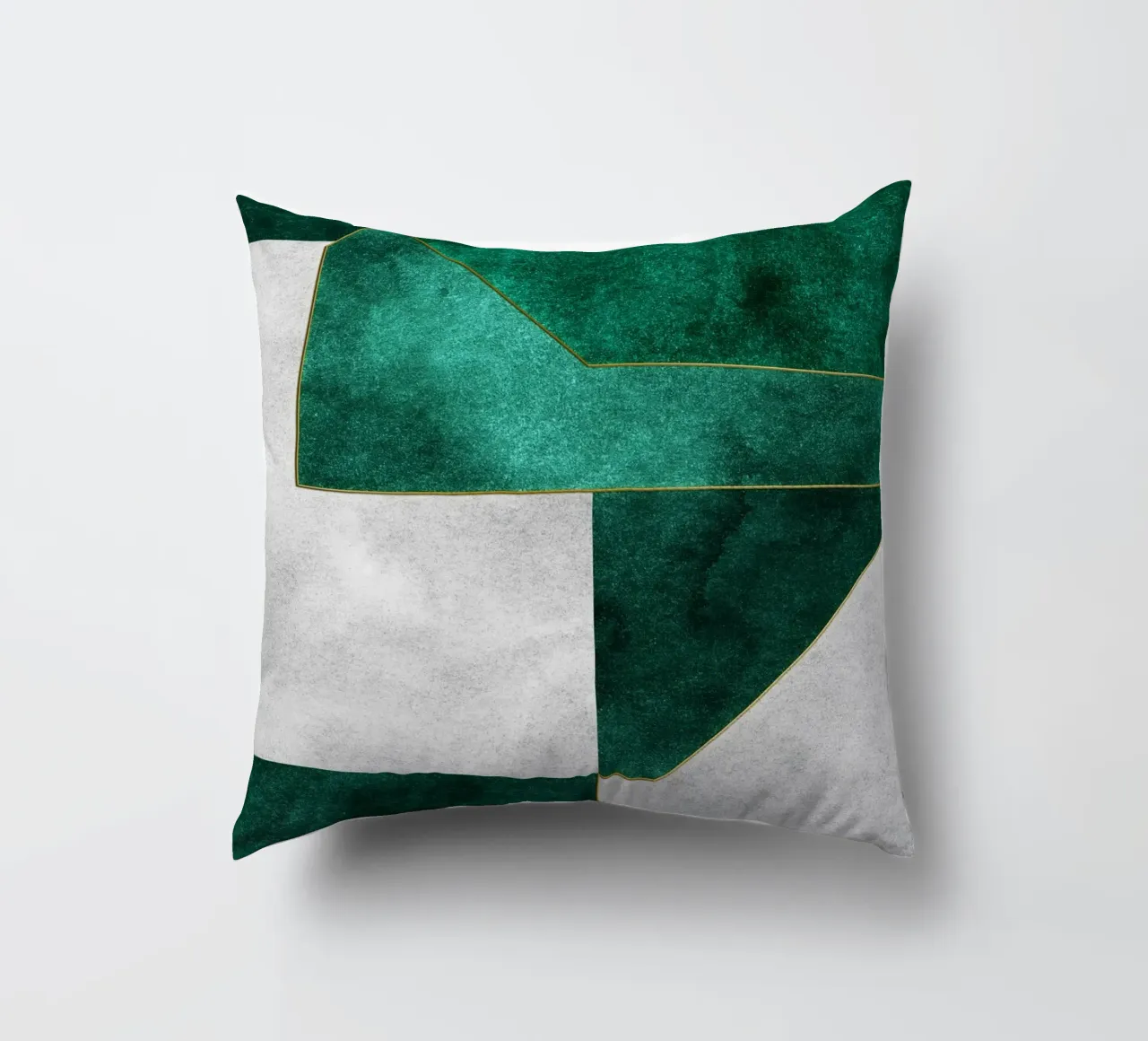 abstract geometric green art 1 cuscino da vintageshop
