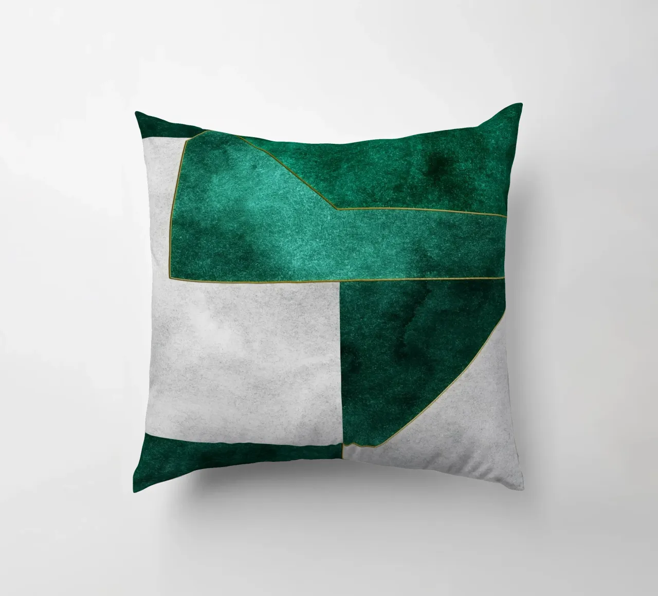 abstract geometric green art 1 cuscino da vintageshop