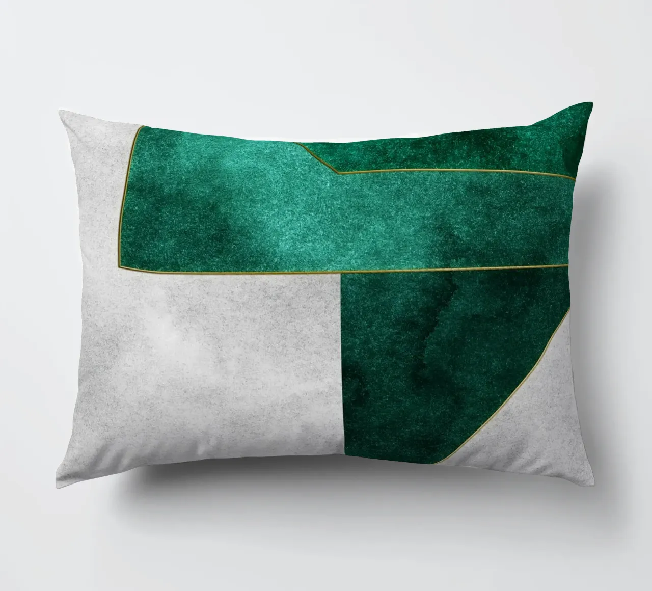 abstract geometric green art 1 cuscino da vintageshop