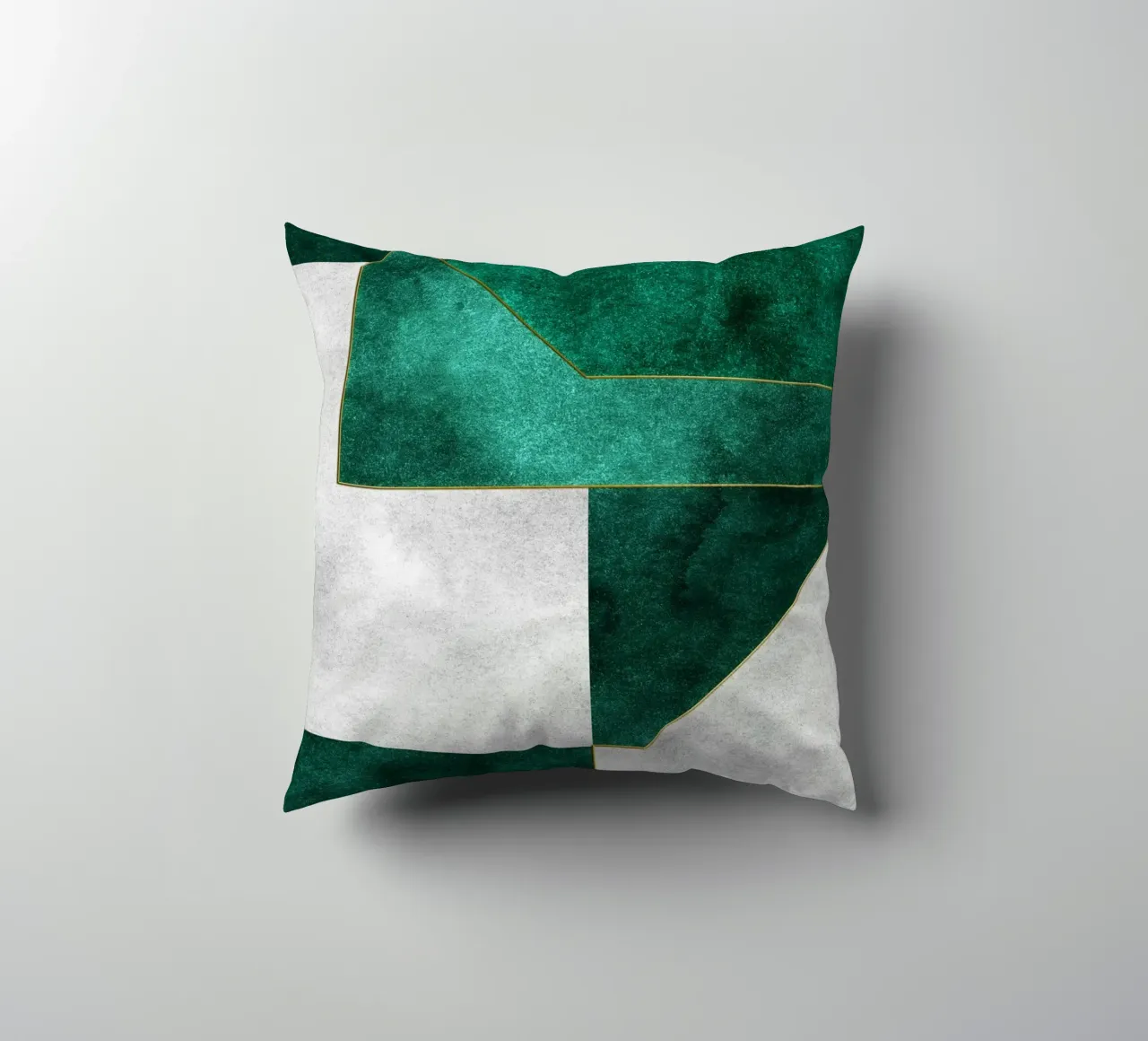 abstract geometric green art 1 cuscino da vintageshop