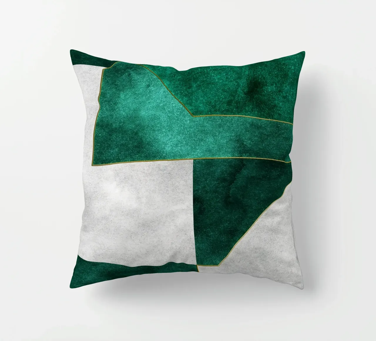 abstract geometric green art 1 cuscino da vintageshop