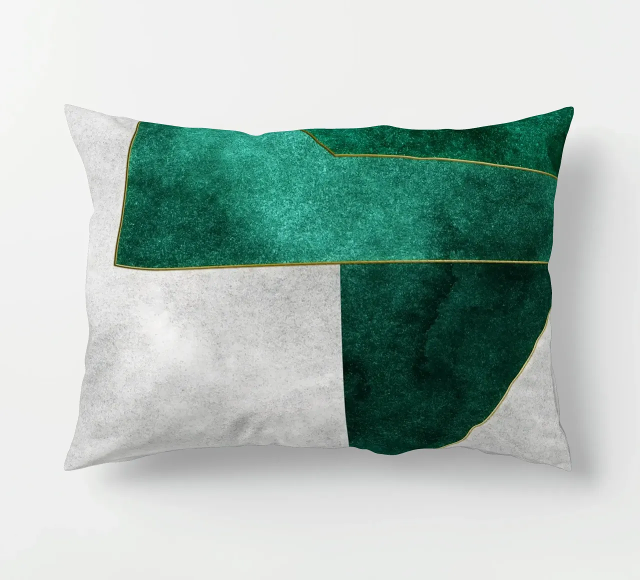 abstract geometric green art 1 cuscino da vintageshop